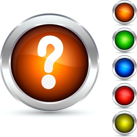 Question detailed button. Vector illustration. のイラスト素材