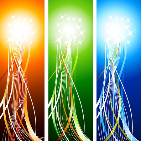 Luminous abstract backgrounds. Vector illustration. のイラスト素材