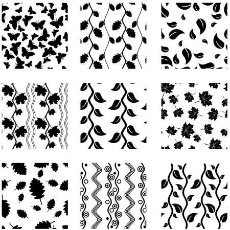 Seamless background collection. Vector illustration.のイラスト素材