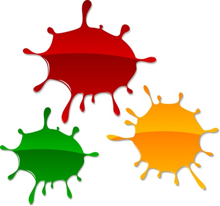 Three color blot. Vector illustration. のイラスト素材