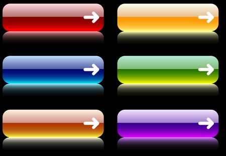 Web shiny buttons. Vector illustration. のイラスト素材