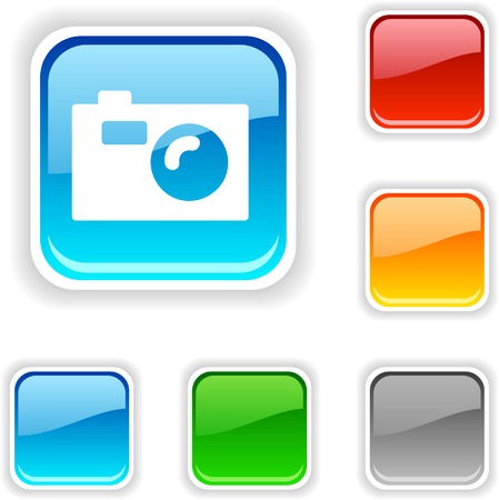 Photo square button. Used blends. のイラスト素材