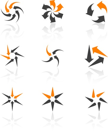 Abstract company symbols. Vector illustration.のイラスト素材