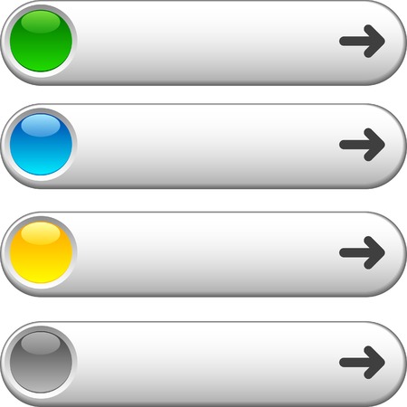 Web shiny buttons. Vector illustration. のイラスト素材