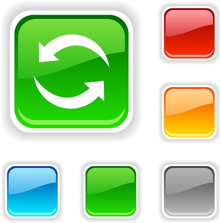 Refresh  square button. Used blends.のイラスト素材