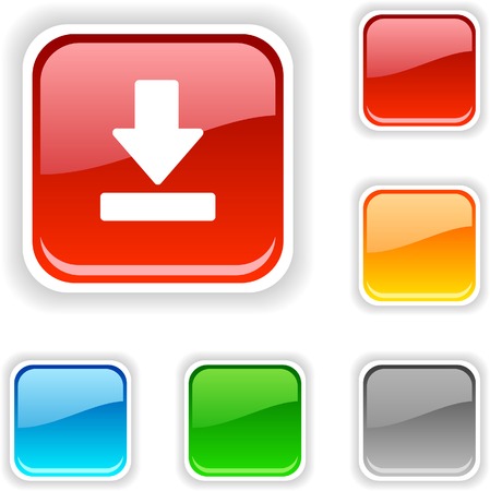 Download  square button. Used blends.のイラスト素材