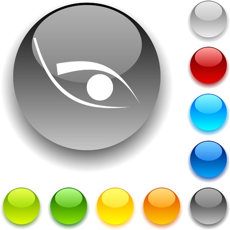 Eye shiny button. Vector illustration. のイラスト素材