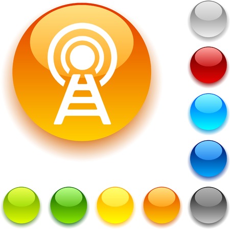 Communication  shiny button. Vector illustration. のイラスト素材