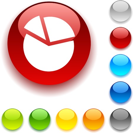 Diagram  shiny button. Vector illustration. のイラスト素材
