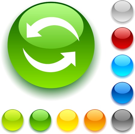 Refresh shiny button. Vector illustration. のイラスト素材