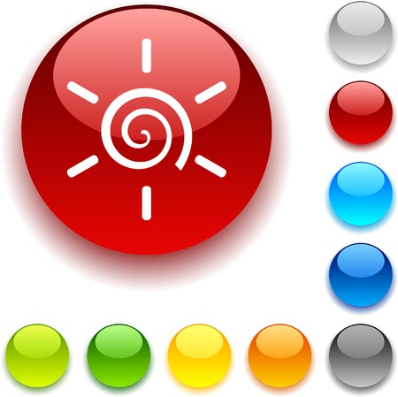  Sun shiny button. Vector illustration.のイラスト素材