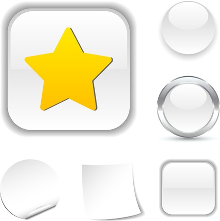 Star  white icon. Vector illustration. のイラスト素材