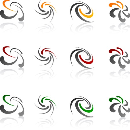Abstract company symbols. Vector illustration.のイラスト素材