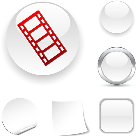Cinema  white icon. Vector illustration. のイラスト素材
