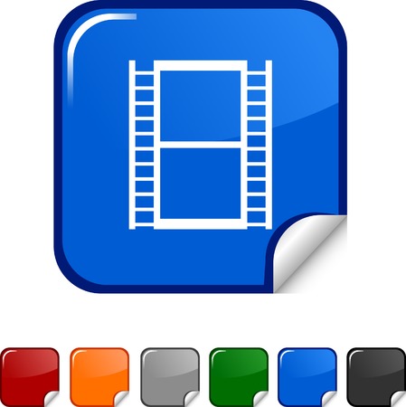 Cinema  sticker icon. Vector illustration. のイラスト素材