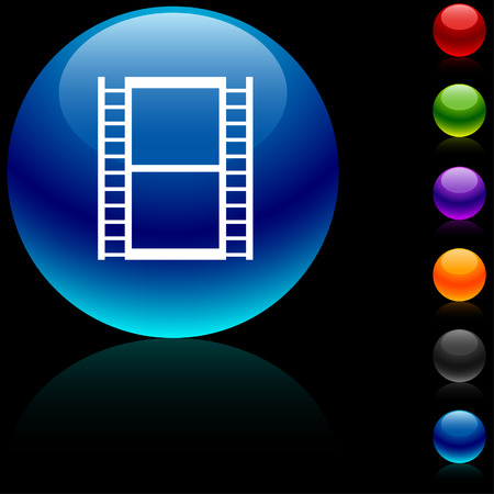 Cinema  glossy icon. のイラスト素材