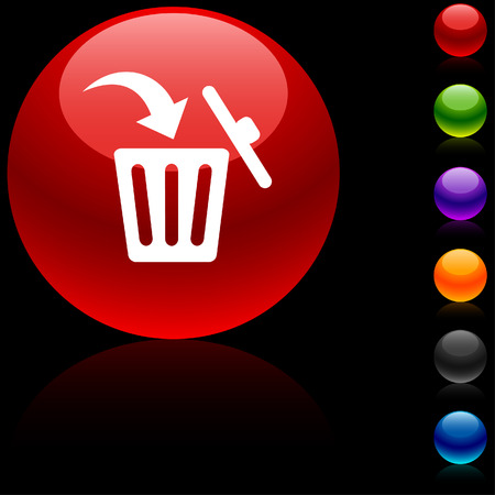 Delete  glossy icon. のイラスト素材