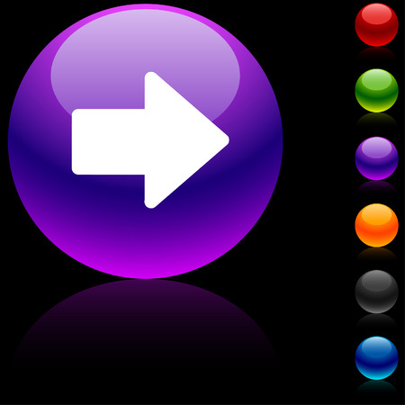 Arrow glossy icon. Vector illustration. のイラスト素材