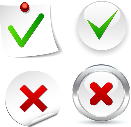 Validation white icons. Vector illustration. のイラスト素材