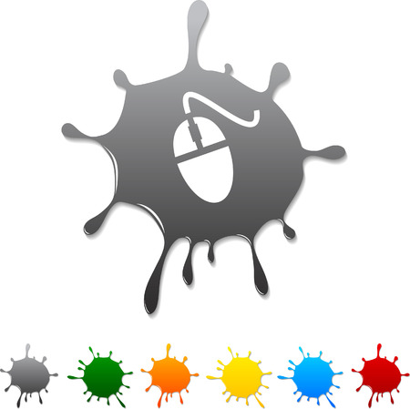 Mouse  blot icon. のイラスト素材