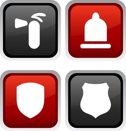 Safety icon set. Vector illustration.のイラスト素材