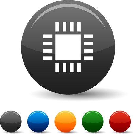 Cpu icon set. Vector illustration. のイラスト素材