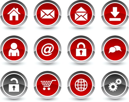 web icon set. Vector illustration.のイラスト素材