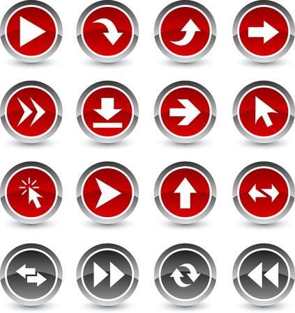 Arrows icon set. Vector illustration. のイラスト素材
