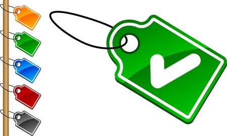  Check tag set. Vector illustration. のイラスト素材