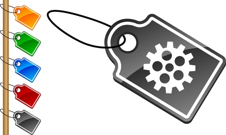  Gear tag set. Vector illustration.のイラスト素材