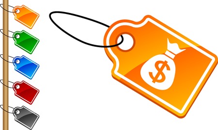  Money tag set. Vector illustration. のイラスト素材