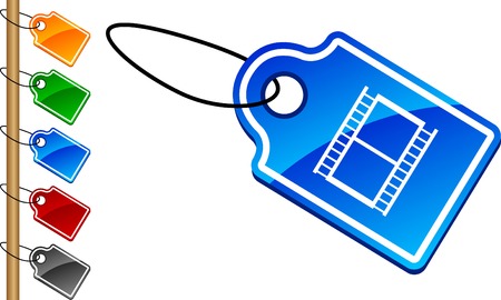  Cinema tag set. Vector illustration. のイラスト素材