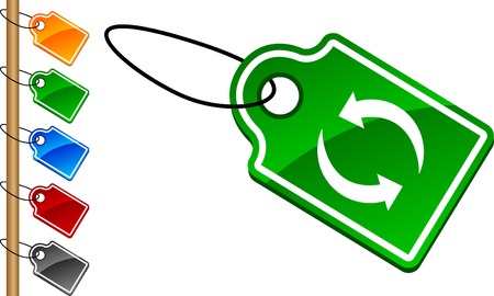 Refresh  tag set. Vector illustration. のイラスト素材