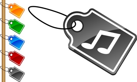  Music tag set. Vector illustration. のイラスト素材