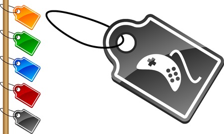  Gamepad tag set. Vector illustration. のイラスト素材