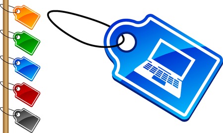 Notebook  tag set. Vector illustration. のイラスト素材