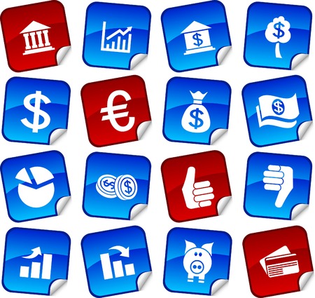MOney  sticker set. Vector illustration.のイラスト素材
