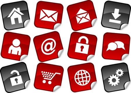 web  sticker set. Vector illustration. のイラスト素材
