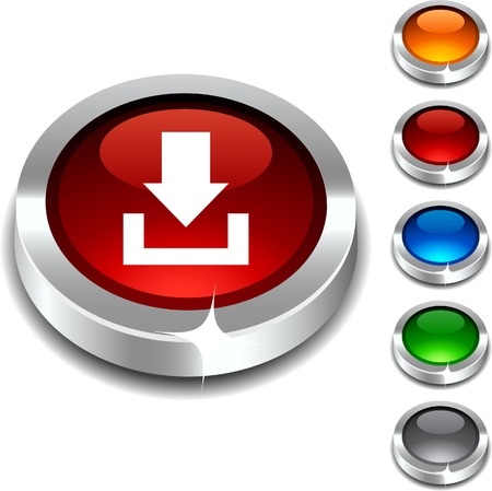 Download 3d button set. Vector illustration. のイラスト素材