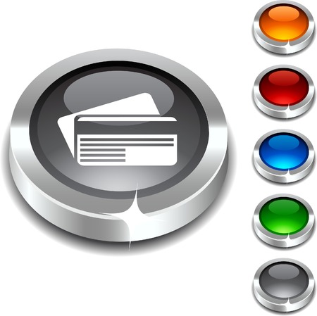 Card 3d button set. Vector illustration. のイラスト素材