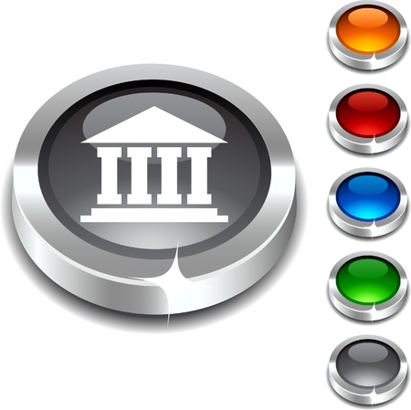  Exchange 3d button set. Vector illustration. のイラスト素材