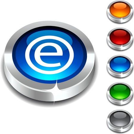 Enternet  3d button set. Vector illustration. のイラスト素材