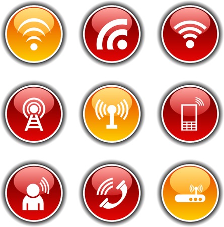 Communication  button set. Vector illustration. のイラスト素材