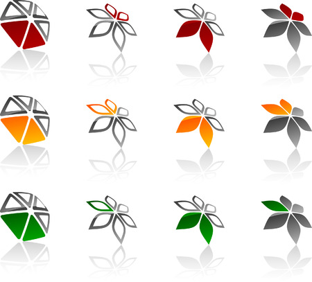 Abstract company symbols. Vector illustration.のイラスト素材