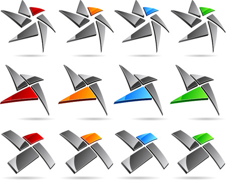 Set of abstract elements. Vector illustration.のイラスト素材