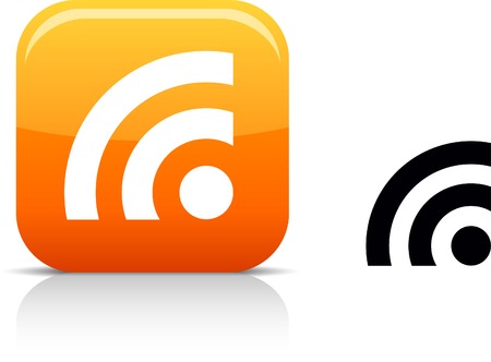   Rss beautiful icon. Vector illustration. のイラスト素材