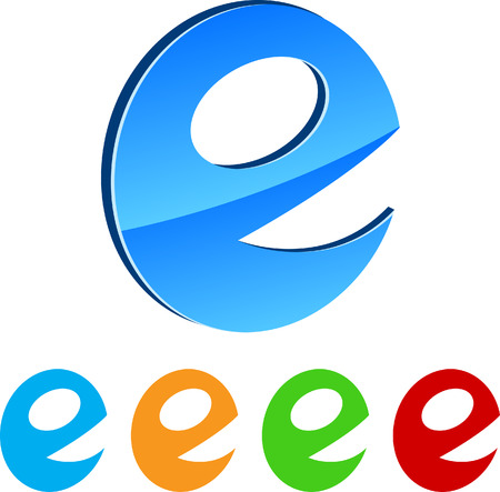 Collection of stylized E. Vector illustration.のイラスト素材