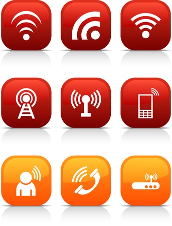 Communication  button set. Vector illustration. のイラスト素材