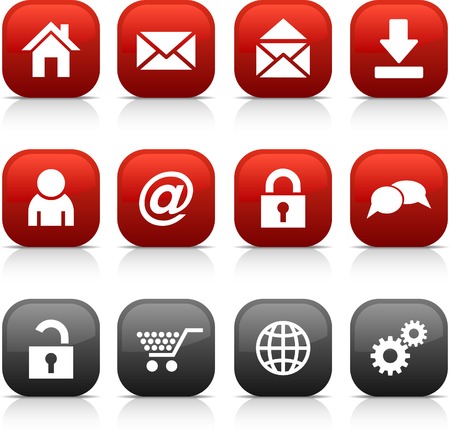  web  button set. Vector illustration.のイラスト素材