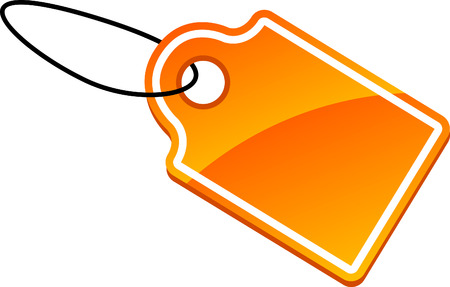 Orange shiny tag. Vector illustration. のイラスト素材